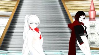 【MMD】KISS ME - Ruby & Weiss【R-18】