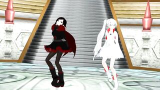 【MMD】KISS ME - Ruby & Weiss【R-18】