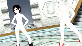 【MMD】KISS ME - Ruby & Weiss【R-18】