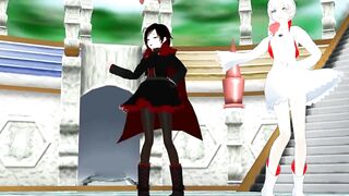 【MMD】KISS ME - Ruby & Weiss【R-18】