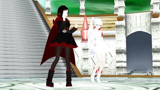 【MMD】KISS ME - Ruby & Weiss【R-18】