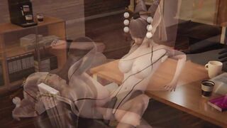 Dead or Alive Nyotengu Blacked - Hentai Realistic