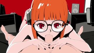 Futaba Sakura - Blowjob from gamer girl (Persona 5) 【Hentai】