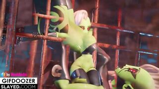 Lord Dominator Sex Machine Deep Anal with Belly Bulge and Cumflation 3d animation with sound