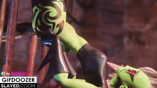 Lord Dominator Sex Machine Deep Anal with Belly Bulge and Cumflation 3d animation with sound