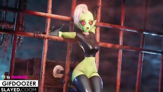 Lord Dominator Sex Machine Deep Anal with Belly Bulge and Cumflation 3d animation with sound