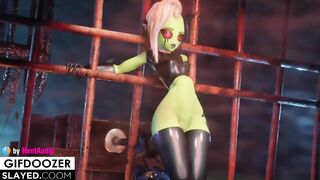 Lord Dominator Sex Machine Deep Anal with Belly Bulge and Cumflation 3d animation with sound