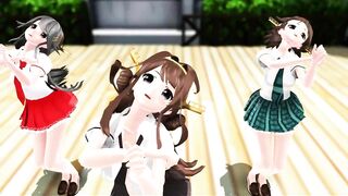 【SEX-MMD】Kongo Sisters & Pink Cat 【R-18】