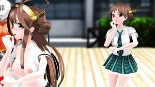 【SEX-MMD】Kongo Sisters & Pink Cat 【R-18】