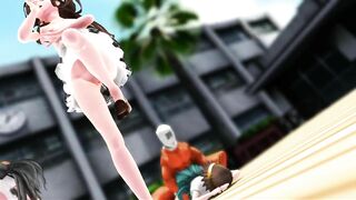 【SEX-MMD】Kongo Sisters & Pink Cat 【R-18】