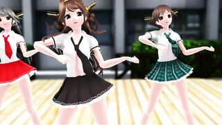 【SEX-MMD】Kongo Sisters & Pink Cat 【R-18】