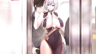 Thighsex+Multiple Sex with subway slut【Hentai】