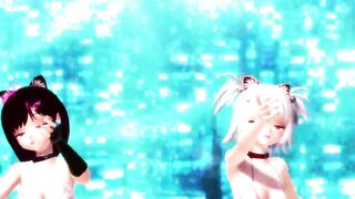 【MMD】Kaat & Luna Dive to Blue【R-18】