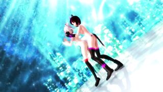 【MMD】Kaat & Luna Dive to Blue【R-18】