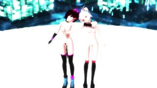 【MMD】Kaat & Luna Dive to Blue【R-18】