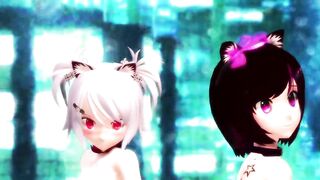 【MMD】Kaat & Luna Dive to Blue【R-18】