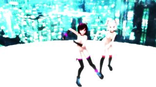 【MMD】Kaat & Luna Dive to Blue【R-18】