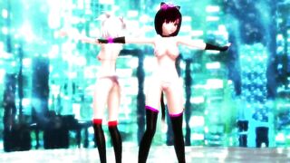 【MMD】Kaat & Luna Dive to Blue【R-18】