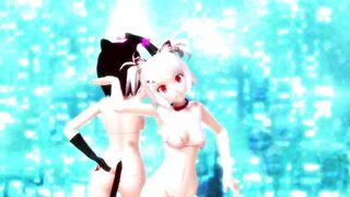 【MMD】Kaat & Luna Dive to Blue【R-18】