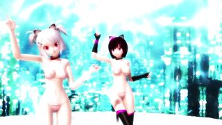 【MMD】Kaat & Luna Dive to Blue【R-18】