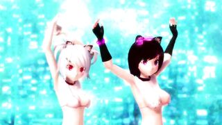 【MMD】Kaat & Luna Dive to Blue【R-18】