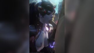 Overwatch Widowmaker blowjob - (Fpsblyck)