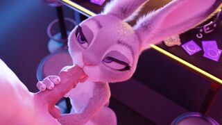 Hentai Anime JUDY HOPPS Sucks Blowjob and Deepthroath BBC until Facial Creampie