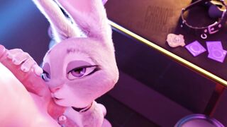 Hentai Anime JUDY HOPPS Sucks Blowjob and Deepthroath BBC until Facial Creampie