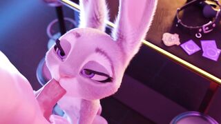 Hentai Anime JUDY HOPPS Sucks Blowjob and Deepthroath BBC until Facial Creampie