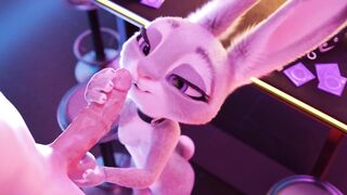 Hentai Anime JUDY HOPPS Sucks Blowjob and Deepthroath BBC until Facial Creampie