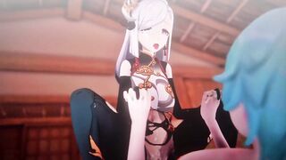 Shenhe x Chongyun Genshin Impact 3D HENTAI Animation Shortver