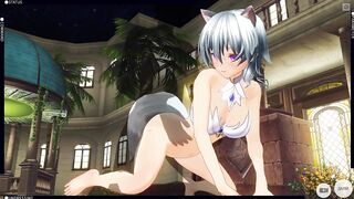 3D HENTAI fucked neko girl in the garden