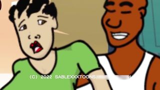 Big Ass Nigerian Drinks Seller MILF get Fucked By Big Dick  (Animated)