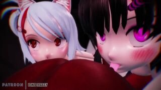 Kaat & Luna Double Pleasure [4k UNCENSORED HENTAI]