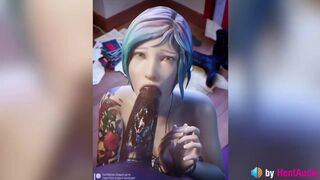 Chloe BBC Blowjob (with Sound, Loop) Life is Strange, 3d Animation