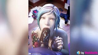 Chloe BBC Blowjob (with Sound, Loop) Life is Strange, 3d Animation