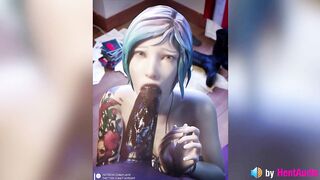 Chloe BBC Blowjob (with Sound, Loop) Life is Strange, 3d Animation