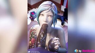 Chloe BBC Blowjob (with Sound, Loop) Life is Strange, 3d Animation