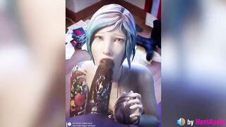 Chloe BBC Blowjob (with Sound, Loop) Life is Strange, 3d Animation