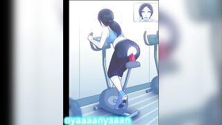 Wii Fit Trainer Rides Dildo Bike