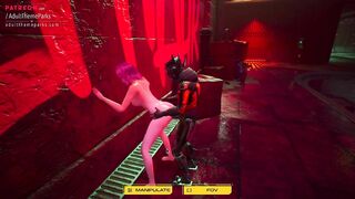 Cyberpunk Adult Theme Park Gameplay - Play with Big Tits