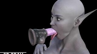 3D Alien Sucking Dick so Good if Real Women could do it would Start World Peace