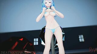 MMD SFW Blue Bikini Miku - Anitta - Sua Cara