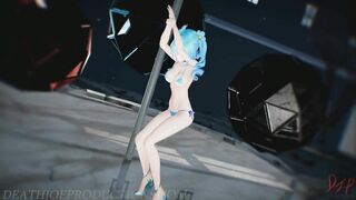 MMD SFW Blue Bikini Miku - Anitta - Sua Cara