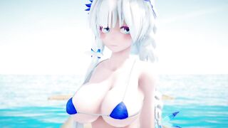 【MMD R-18 SEX DANCE】INTENSE PASSIONATE SEX ON THE SWEET BEACH 甘い精液アナル [MMD]