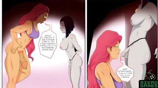 Starfire x Raven - Teen Futanari Go!!!