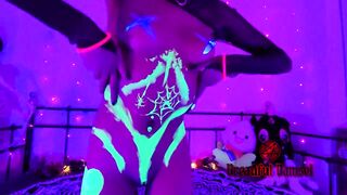 Neon Hentai Girl Gangbang Oral Anal DP