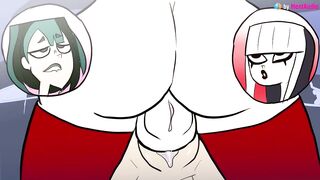 Futanari Crimson fucks Gwen and cums inside her pussy and mouth (2d cartoon animation with sound)