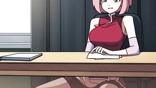 Kunoichi Trainer - Ninja Naruto Trainer - Part 80 - Sakura Masturbating Under Table By LoveSkySanX