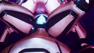 Subverse - sexy cyborg girl rider on a huge furry dick